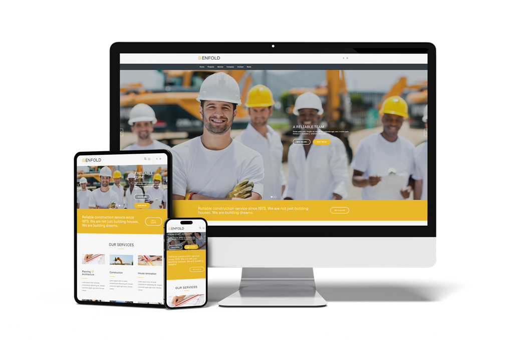 Multipage Designvorlage Construction - Web Business