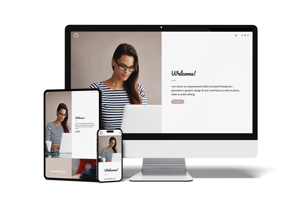 Onpage Designvorlage Elegant (Freelancer)
