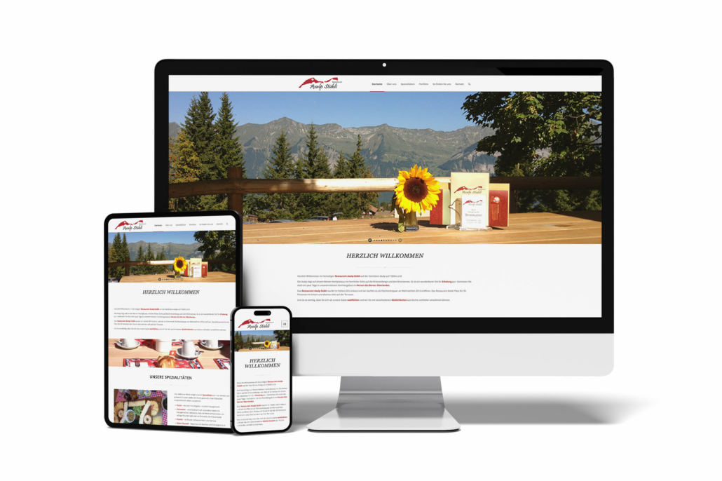 Webdesign Projekt für Restaurant Axalp Stübli – responsives Layout und SEO-Optimierung