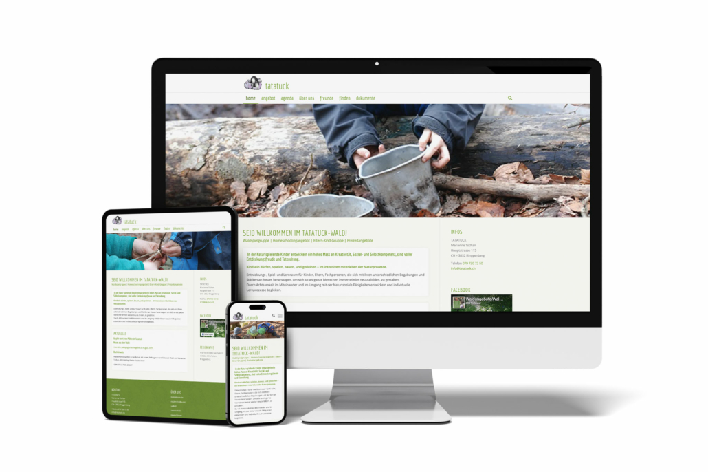 Webdesign Projekt für Waldspielgruppe tatatuck – responsives Layout und SEO-Optimierung